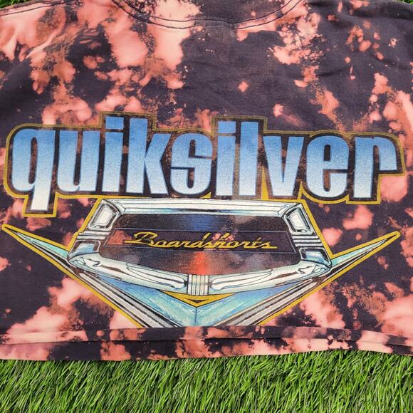 Vintage Quiksilver Cropped Shirt Women Medium 19x11 Bleached - Picture 8 of 14